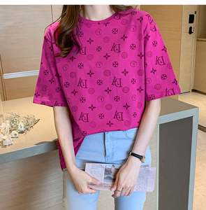 Europe and the United States Fashion Round Neck Short Sleeve <strong>T-shirt</strong> Women 2023 Summer New <strong>Tie-dye</strong> Printed Top Slim Top