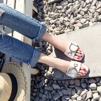 Sandales d'été antidérapantes en cuir à enfiler pour femme, nouvelle collection 2025, sexy, de luxe, à imprimés animaliers, avec nœud et bout carré, pour la plage et l'extérieur