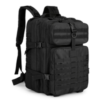 Sac à dos tactique de camouflage extérieur 3P de grande capacité 45L, durable, imperméable, fermeture éclair antivol, équipement de randonnée et de camping, tendance pour