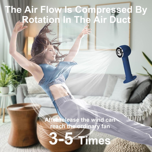 Silent Brushless Motor Bladeless Wearable Mini Portable Fan with 2000mAh <b>Battery</b> USB/Car/Outdoor Use Household - Product Image 4