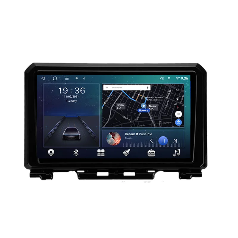 Android IPS DSP araç DVD oynatıcı oynatıcı Suzuki Jimny 2007-2012 için multimedya Video 2din GPS navigasyon bölünmüş ekran çerçeve ile