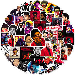 50 Pegatinas de Vinilo de <span class=keywords><strong>The</strong></span> Weeknd <span class=keywords><strong>Starboy</strong></span> para Fans, para Álbumes de Recortes, Teléfonos y Laptops, Pegatinas de Música Pop - Product Image 2