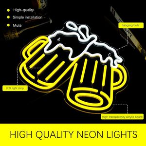 Beer Cheers Neon LED Dimmable Indoor Hanging Ambient Light Bar Party Shop <b>Sign</b> Ambient Light Entrance Indicator Light Custom - Product Image 6