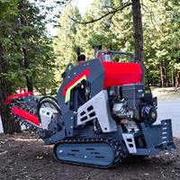 Personnalisé OEM pris en charge sur chenilles agricole foresterie Machine rotative de travail du sol et de creusement Petite trancheuse pour route accidentée