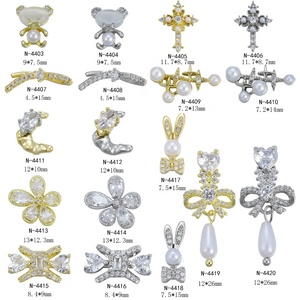 Paso Sico-accesorios para <span class=keywords><strong>uñas</strong></span>, adornos <span class=keywords><strong>de</strong></span> <span class=keywords><strong>uñas</strong></span> <span class=keywords><strong>de</strong></span> zirconia <span class=keywords><strong>de</strong></span> lujo para diseño 3D, conejo, oso, flores, perlas, DIY, <span class=keywords><strong>2022</strong></span> - Product Image 2