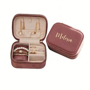 Custom Engraved Velvet Sturdy Jewelry <b>Box</b> Rectangle Ring Watch Case Keepsake Storage Bridesmaid/<b>Mothers</b> <b>Day</b> Gift - Product Image 1