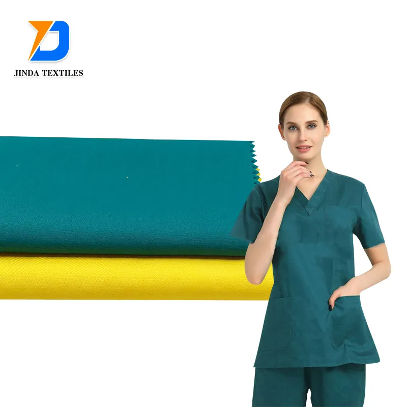 Китайская поставка Jinda, рабочая одежда, униформа из саржевой ткани для медицинской медсестры, униформа из 100 хлопка