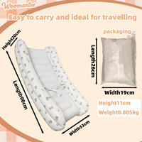 Cama de Viaje Inflable para Niños Pequeños con Protectores de Seguridad, Silla Mecedora, Cama Portátil para Niños, Colchón de Aire para Bebés