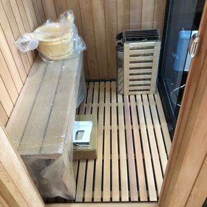 Sala de vapor de Sauna <span class=keywords><strong>interior</strong></span> infrarroja <span class=keywords><strong>para</strong></span> 2 personas de diseño moderno, nuevo gabinete de madera con Hemlock, infrarrojo lejano <span class=keywords><strong>para</strong></span> la salud <span class=keywords><strong>para</strong></span> uso en apartamentos - Product Image 5