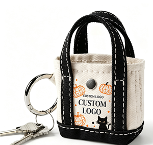 Porte-clés décoratif mini sac fourre-tout personnalisé, breloque pour clés, ornement pour sac quotidien, cadeau promotionnel d'entreprise ou de vacances - Product Image 1