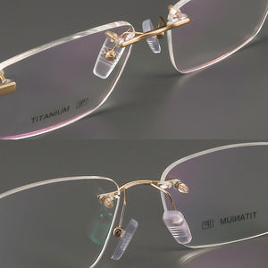 Jiojewカスタム医療処方レンズメンズビジネススタイル超軽量チタンリムレス眼鏡光学フレーム眼鏡 - Product Image 4