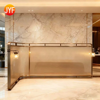 Cloison de séparation en acier inoxydable H6062 pour restaurant, écran de séparation en métal découpé sur mesure, séparateur de pièce décoratif intérieur
