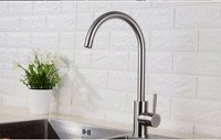Robinet de cuisine moderne de luxe en acier inoxydable 304 avec cartouche en céramique