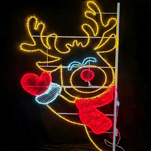 Lumières de Noël LED 2D commerciales pour poteaux de rue, motifs pour la décoration extérieure des rues urbaines et des centres commerciaux - Product Image 1