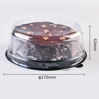 Boîtes à gâteaux rondes en plastique PET de 6 pouces, jetables, pour desserts, mousses, avec couvercle transparent en dôme – Vente chaude