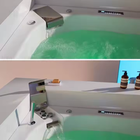 Baignoire de massage à remous intérieure Icegalax en acrylique autoportante avec jets d'air pour villa, salle de sport, salle de bain