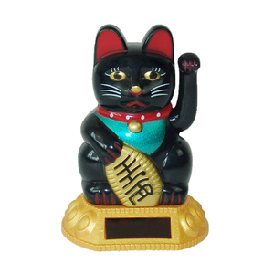 Décoration créative cadeaux & artisanat <span class=keywords><strong>noir</strong></span> ABS <span class=keywords><strong>Maneki</strong></span> <span class=keywords><strong>neko</strong></span> <span class=keywords><strong>chat</strong></span> chanceux <span class=keywords><strong>chat</strong></span> ondulé - Product Image 2