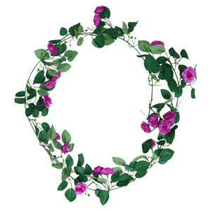 Guirnaldas de Rosas Artificiales de 100cm y 200cm, Guirnalda de Alambre de Plástico Rosa, Decoraciones para Bodas, Alta Simulación, Reutilizables - Product Image 4