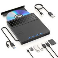 Nuevo Lanzamiento: Grabadora Externa de Blu-ray USB 3.0 Tipo-C 7 en 1, Grabadora de DVD/CD, Hub SD/TF, Plug and Play, Listo para Enviar