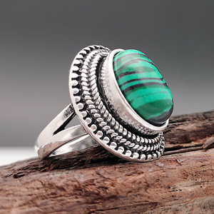 Anello Ispirato al Pavone Verde, Anello Vintage da Donna, Design Creativo, Accessorio per Dito - Product Image 2