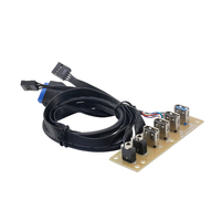 Cable de Extensión de Entrada y Salida de Audio para Placa Base, Panel Frontal con 1 a 4 Puertos USB 2.0, Montaje en Placa Base