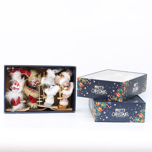 Small Santa Claus Set Color <b>Box</b> Packaging Holiday Decoration Ornament <b>Christmas</b> Tree Decorative Figurines Hanging Style - Product Image 5