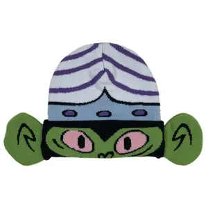 Topi Rajut Anak Laki-laki dan Perempuan Imut Desain Streetwear Musim Dingin OEM dengan Logo Telinga Beanie Horned Khusus