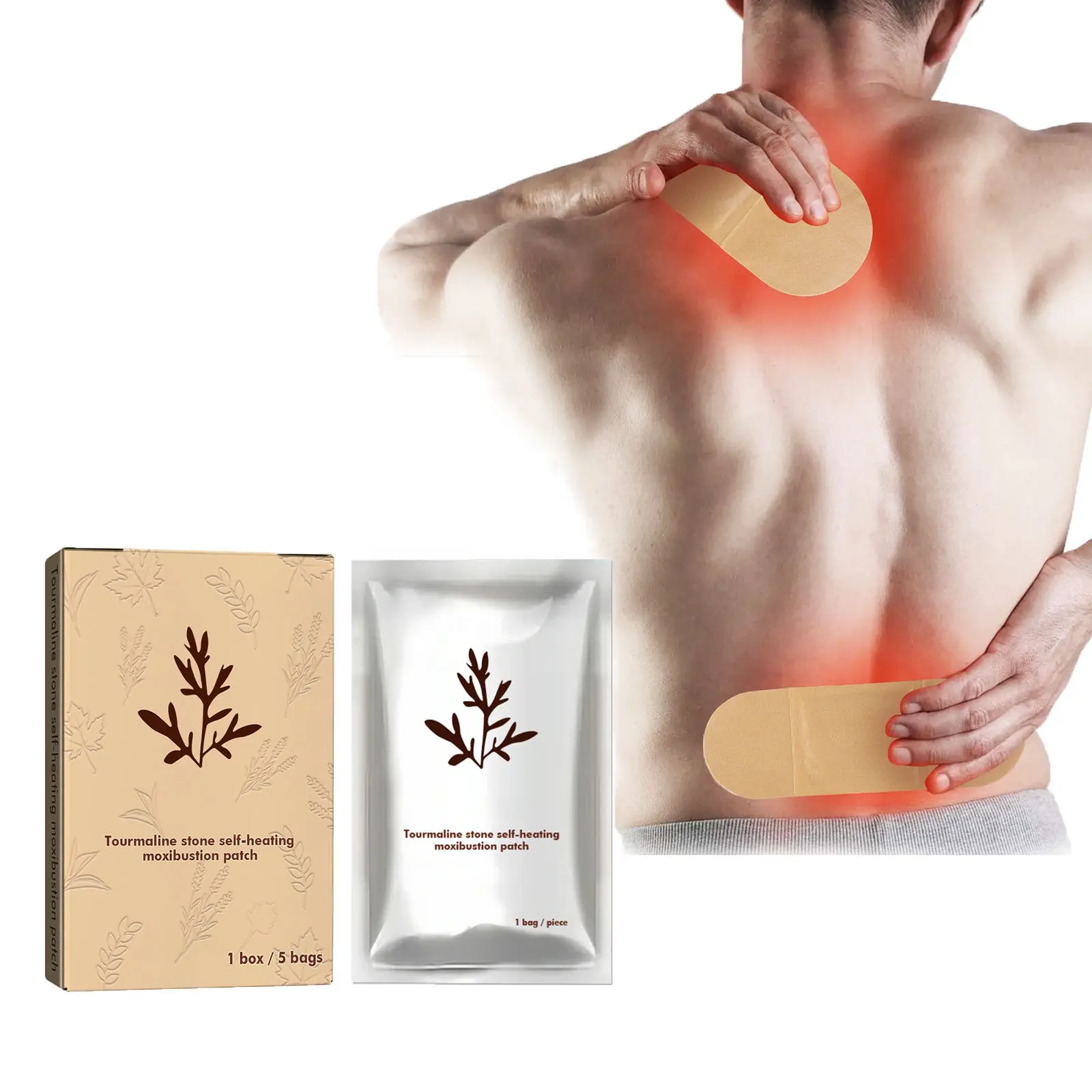 tourmaline self-heating moxibustion patch waist massagers pain relief patch arthritis products Chinese medicine for joint care