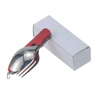 Ensemble de couverts pliables en acier inoxydable pour le camping, la randonnée et les voyages