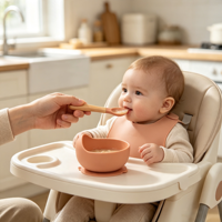MARCH EXPO – Lot de bols d'alimentation pour bébé en silicone à forte succion, sans BPA, écologiques, compatibles lave-vaisselle, motif dessin animé – Idéal pour la vente en gros