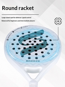 Raqueta de Pádel con Marco de Carbono, Ideal para Principiantes, OEM, con Superficie de Fibra de Vidrio, Apta para Marcas Europeas de Pádel - Product Image 3