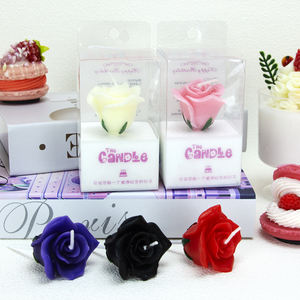 Candele di Compleanno Colorate Personalizzate a Forma di Rosa Senza Fumo per Decorazioni di San Valentino e Compleanni - Product Image 2