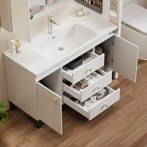New <b>floor</b>-<b>standing</b> ceramic integrated basin bathroom cabinet bathroom sink wash basin cabinet combination - Product Image 2