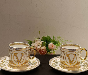 Hot Sale Luxury Afternoon <b>Tea</b> Coffee Cup and Saucer <b>Set</b> Bone China <b>Gift</b> Box White Business <b>Gifts</b> - Product Image 1
