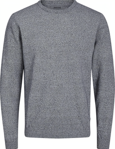 Maglione Sottile a Maniche Lunghe da Uomo <span class=keywords><strong>JACK</strong></span> <span class=keywords><strong>JONES</strong></span>, Girocollo 100% Cotone JJEBASIC, Taglie XXL, Colore Blu Navy - Product Image 1