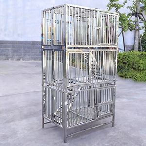 Lüks Paslanmaz Çelik Köpek Kulübesi Kolay Kurulumlu Evcil Hayvan Kafesi Kutulu Açık Hava Hayvan Çiti - Product Image 4