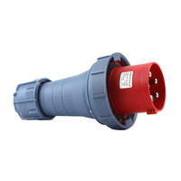 5Pin 125A CEE industriel mâle femelle prise ensemble étanche à la poussière IP67 rouge housse de protection