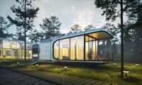 PROGUARD Maison Capsule Préfabriquée Transparente Certifiée CE avec Isolation Thermique XPS 5cm et Chauffage au Graphène Moderne