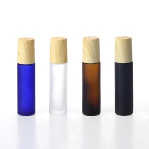 Arcobaleno opaco smerigliato 10ml rotolo su bottiglia di vetro con tappo a grana di legno profumo olio essenziale - Product Image 6