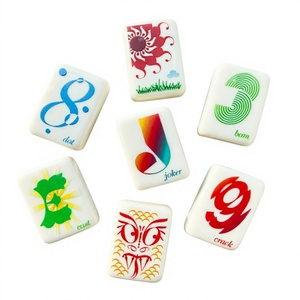 CrisloidLetraMahjong - Juego de Mahjong Plegable de Acrílico Pintado y Grabado, Moderno y de Lujo, Hecho en Estados Unidos, para 4 Jugadores, Ideal para Reuniones de Amigos - Product Image 4