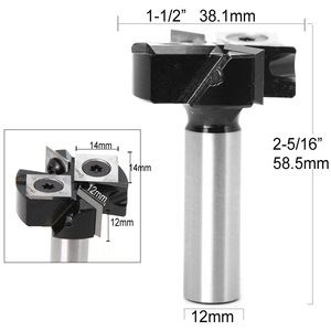 Chèn-phong cách spoilboard bề mặt Router bit vonfram thép mini spoilboard phẳng rabbeting Router bit 4 Carbide chèn - Product Image 3
