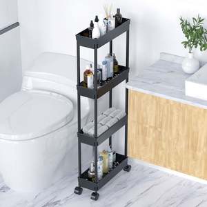Multi-layer Movable Trolley Organizer <b>Rack</b> Living Room Kitchen Storage <b>Rack</b> - Product Image 1