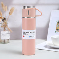Geschenkset botol termos terisolasi, set hadiah tumbler botol air dengan 3 tutup