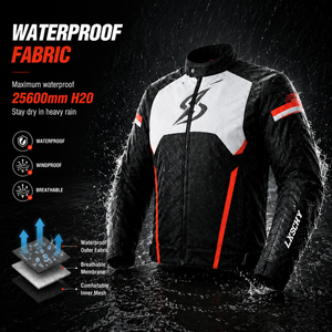 Veste <span class=keywords><strong>de</strong></span> moto LY-3010 avec <span class=keywords><strong>protection</strong></span> CE, imperméable, coupe-vent, respirante, en mesh, avec protections intégrées - Product Image 3