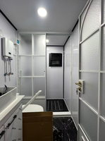 Structure en acier, imperméable et respirante, maison mobile préfabriquée moderne de 20 pieds, pliable et extensible, hôtel conteneur, salle de bain