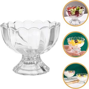 Recipientes de Vidrio Ecológicos Reutilizables con Diseño Delicado en Forma de Pétalo para Helados, Jugos, Postres, Ensaladas, Tazones para Fiestas, Color Personalizable - Product Image 5