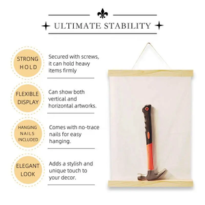 N-001 En Bois Défilement Toile Peinture Cadre Affiche Bois Défilement Peint À La Main Art Vis-Fixe Défilement Vis-Sc - Product Image 5