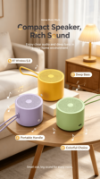 A127 Enceinte portable sans fil BT 5.0 TWS étanche avec basses puissantes, mini enceinte métallique, contrôle par application, autonomie de 5 à 10 heures pour Party Box