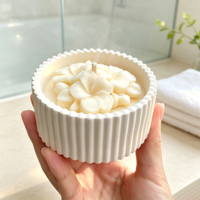 Bougie en paraffine dans un pot en céramique de qualité supérieure, style floral doux, parfum longue durée pour la fête de Thanksgiving, événementiel, maison, vente en gros, décoration