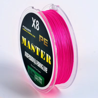 Ligne de pêche tressée PE 8 brins avec logo personnalisé, marque privée, 300M X8, ligne de pêche multifilament, fabricant OEM, faible MOQ